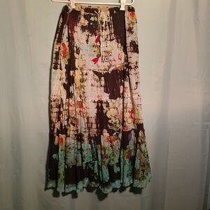 Multicolor Floral Maxi Skirt – Flowy Boho Style for Women